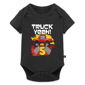 5th birthday - Baby Premium short-sleeve bodysuit - black - Front