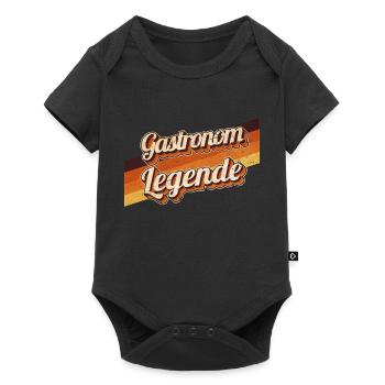 Restaurant Wirt Koch Geburtstag Legende geboren - Baby Premium Kurzarmbody - Schwarz - Vorne