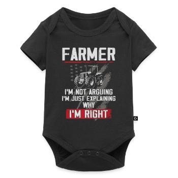 Farming Farmer Vintage Tractor - Baby Premium short-sleeve bodysuit - black - Front