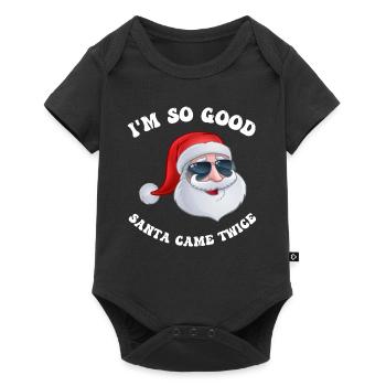 Je suis si bon Père Noël est venu deux fois chemise, couple coquin - Body à manches courtes Premium Bébé - noir - Devant