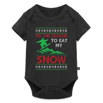 Snowboarding Ugly Christmas - Tis The Season To Ea - Baby Premium Kurzarmbody - Schwarz - Vorne
