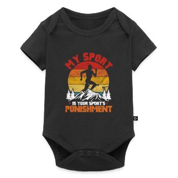 Running Runner Jogging Jogging Runner Gift - Baby Premium short-sleeve bodysuit - black - Front