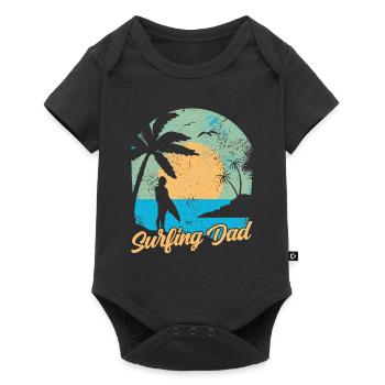 Surfing Father Surfing Surfing Surfing Planche de surf Surfer - Body à manches courtes Premium Bébé - noir - Devant