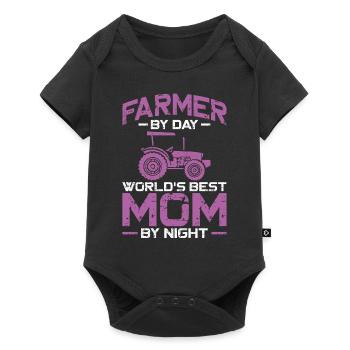 Farming Farmer Mom Mother Vintage - Baby Premium short-sleeve bodysuit - black - Front