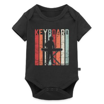Claviériste Musicien Musicien Pianiste Vintage Pia - Body à manches courtes Premium Bébé - noir - Devant