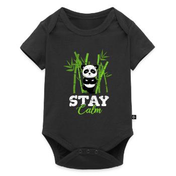 Panda Girl Cute Panda Bear Panda Lover Heart Love - Baby Premium short-sleeve bodysuit - black - Front