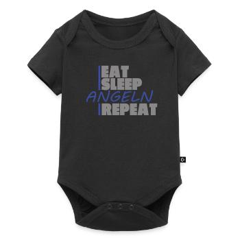 Angler Geschenkidee Hobby Angeln - Baby Premium Kurzarmbody - Schwarz - Vorne