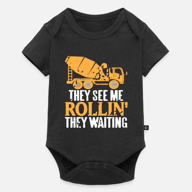 Concrete construction design for construction workers and construction site - Baby Premium short-sleeve bodysuit - black