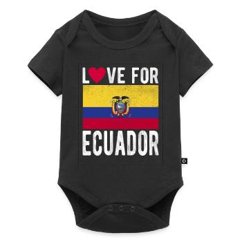 Drapeau de l’Équateur - Body à manches courtes Premium Bébé - noir - Devant