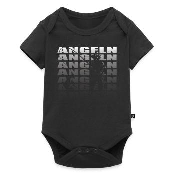 Angler Geschenkidee Hobby Angeln - Baby Premium Kurzarmbody - Schwarz - Vorne