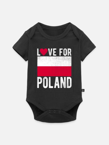 Polen Fahne - Baby Premium Kurzarmbody - Schwarz
