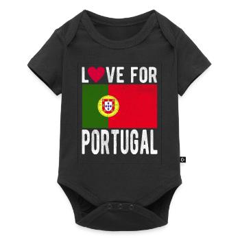 Drapeau du Portugal - Body à manches courtes Premium Bébé - noir - Devant