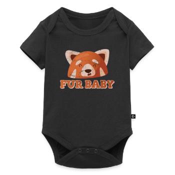 Panda Rouge pour bébé pandas roux zoologiste drôle de pand - Body à manches courtes Premium Bébé - noir - Devant