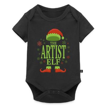 Artist Christmas Elf - Baby Premium short-sleeve bodysuit - black - Front