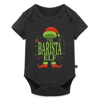 Barista Elfe de Noël - Body à manches courtes Premium Bébé - noir - Devant