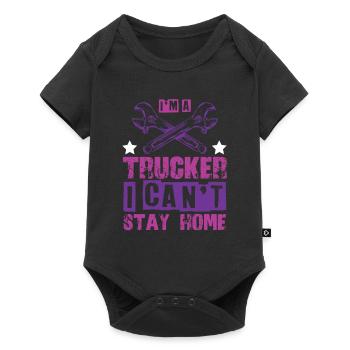 Dicton cool de camionneur - Body à manches courtes Premium Bébé - noir - Devant