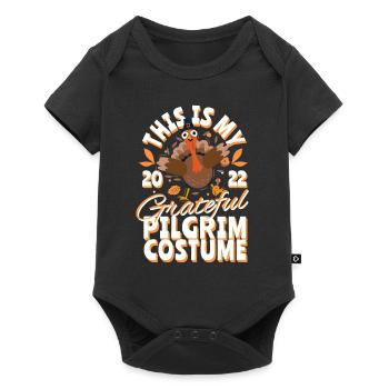 Ceci est mon costume de pèlerin reconnaissant - Thanksgiving - Body à manches courtes Premium Bébé - noir - Devant