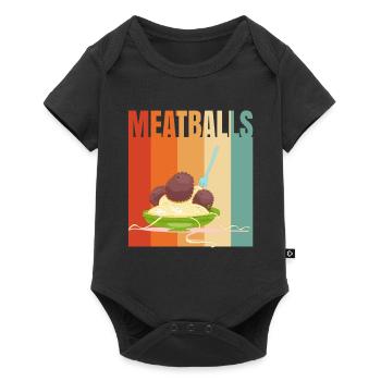 Meatball Meatball Food Gift - Baby Premium short-sleeve bodysuit - black - Front