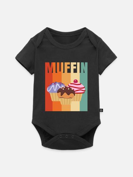 Muffin - Baby Premium Kurzarmbody - Schwarz