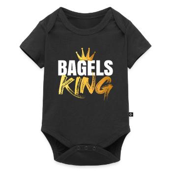 Bagel Bagels Geschenk - Baby Premium Kurzarmbody - Schwarz - Vorne