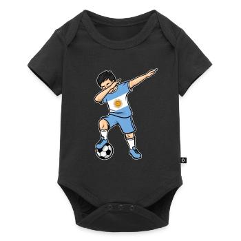 Dabbing Joueur de football Garçons Argentine Football - Body à manches courtes Premium Bébé - noir - Devant