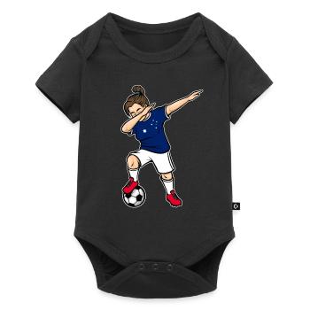 Dabbing Soccer Player Girls Australia Soccer - Baby Premium short-sleeve bodysuit - black - Front
