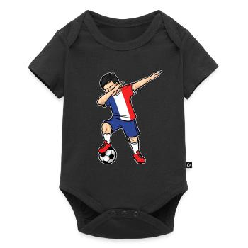 Dabbing Joueur de football Garçon France Football - Body à manches courtes Premium Bébé - noir - Devant
