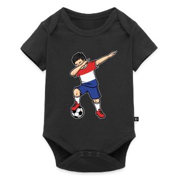 Dabbing Footballeur Jeune Pays-Bas Football - Body à manches courtes Premium Bébé - noir - Devant