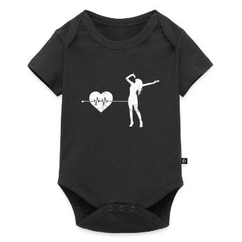 Singing heartbeat - Baby Premium short-sleeve bodysuit - black - Front