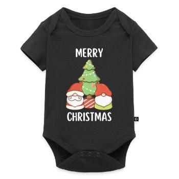 Merry Christmas Funny Christmas Shirt - Baby Premium short-sleeve bodysuit - black - Front