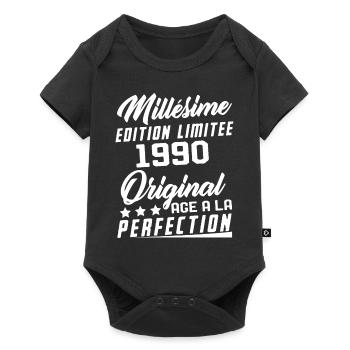 Millésime 1990 Original Cadeau D'anniversaire - Body à manches courtes Premium Bébé - noir - Devant