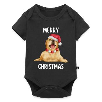 Joyeux Noël Drôle de Chemise de Noël - Body à manches courtes Premium Bébé - noir - Devant