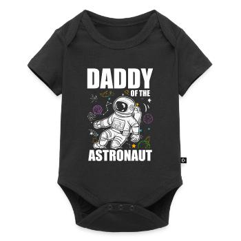 Papa of the Astronaut Lover Spaceship Galaxy - Baby Premium short-sleeve bodysuit - black - Front