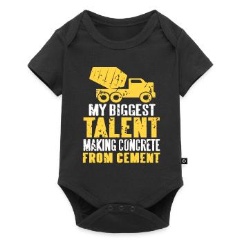Concrete construction design for construction workers and construction site - Baby Premium short-sleeve bodysuit - black - Front
