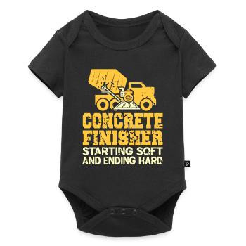 Concrete construction design for construction workers and construction site - Baby Premium short-sleeve bodysuit - black - Front