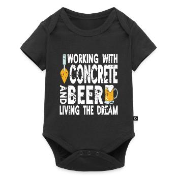Concrete construction design for construction workers and construction site - Baby Premium short-sleeve bodysuit - black - Front
