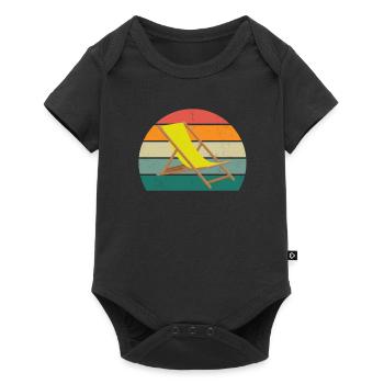 sand holiday holidaymaker holiday - Baby Premium short-sleeve bodysuit - black - Front