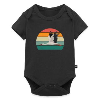 Cigognes Cigogne Bébé Enfants Enfant Bec Cigogne - Body à manches courtes Premium Bébé - noir - Devant