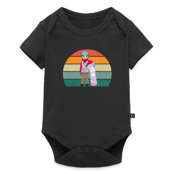 Snowboard Snowboarder Snowboarder Slope Snow - Baby Premium short-sleeve bodysuit - black - Front