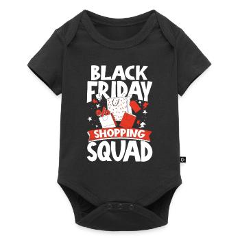 Black Friday Shopping Squad - Baby Premium Kurzarmbody - Schwarz - Vorne