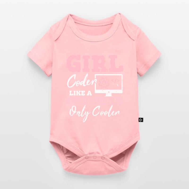 Funny Girl Coder Computer Programming Code Web Dev Baby Premium short-sleeve bodysuit