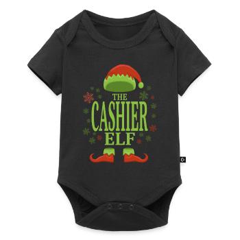 Cashier Christmas Elf - Baby Premium short-sleeve bodysuit - black - Front