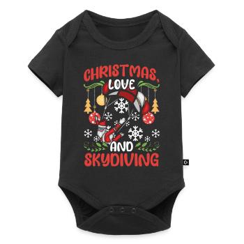 Skydive Skydive Christmas Love and Skydiving - Baby Premium short-sleeve bodysuit - black - Front