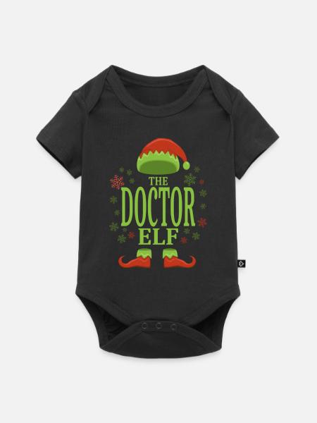 Doktor Weihnachtself - Baby Premium Kurzarmbody - Schwarz