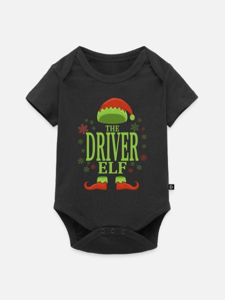 Fahrer Weihnachtself - Baby Premium Kurzarmbody - Schwarz
