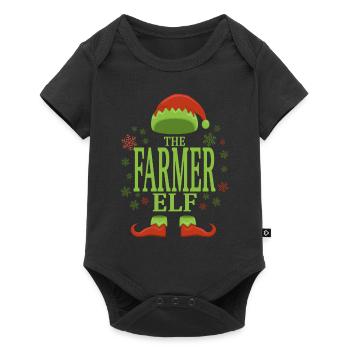 Farmer Christmas Elf - Baby Premium short-sleeve bodysuit - black - Front