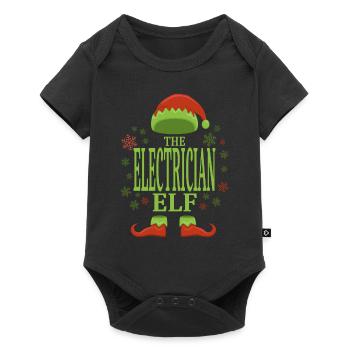 Électricien lutin de Noël - Body à manches courtes Premium Bébé - noir - Devant