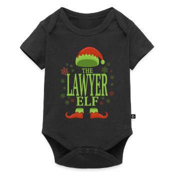 Anwalt Weihnachtself - Baby Premium Kurzarmbody - Schwarz - Vorne