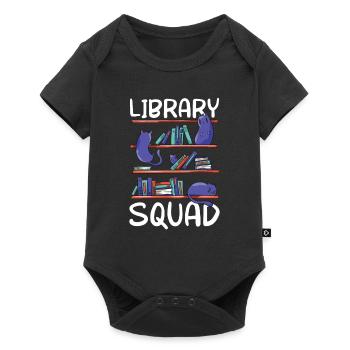 Équipe de la bibliothèque Amoureux des livres Bibliothécaire - Body à manches courtes Premium Bébé - noir - Devant