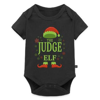 Juge Elfe de Noël - Body à manches courtes Premium Bébé - noir - Devant